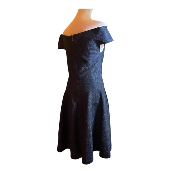 NWT Ted Baker Shelbiy Knitted Bardot Skater Dress. Navy Blue. Size 3 (US Size 6) - Picture 6 of 13